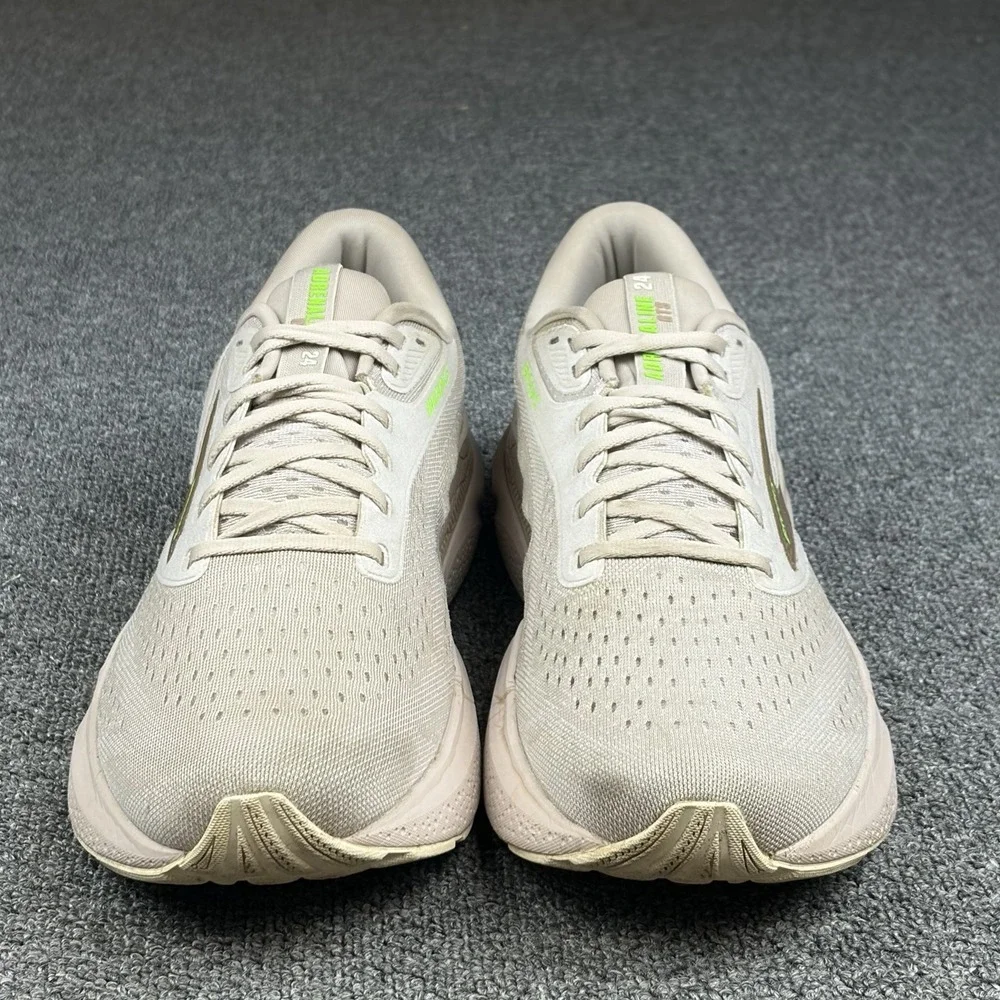 Brooks Adrenaline GTS 24 Mens Size 12 Beige Athletic Running Shoes Sneakers